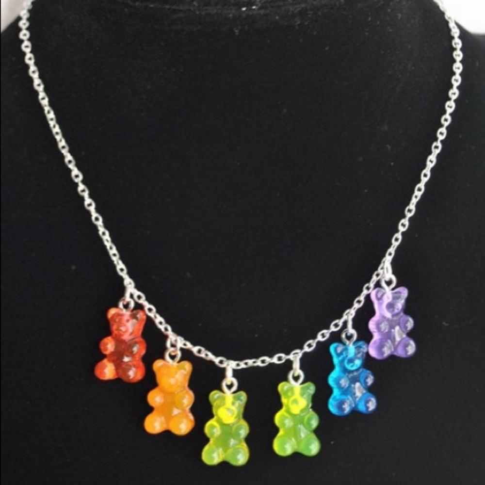 Rainbow Gummi Bear Necklace
